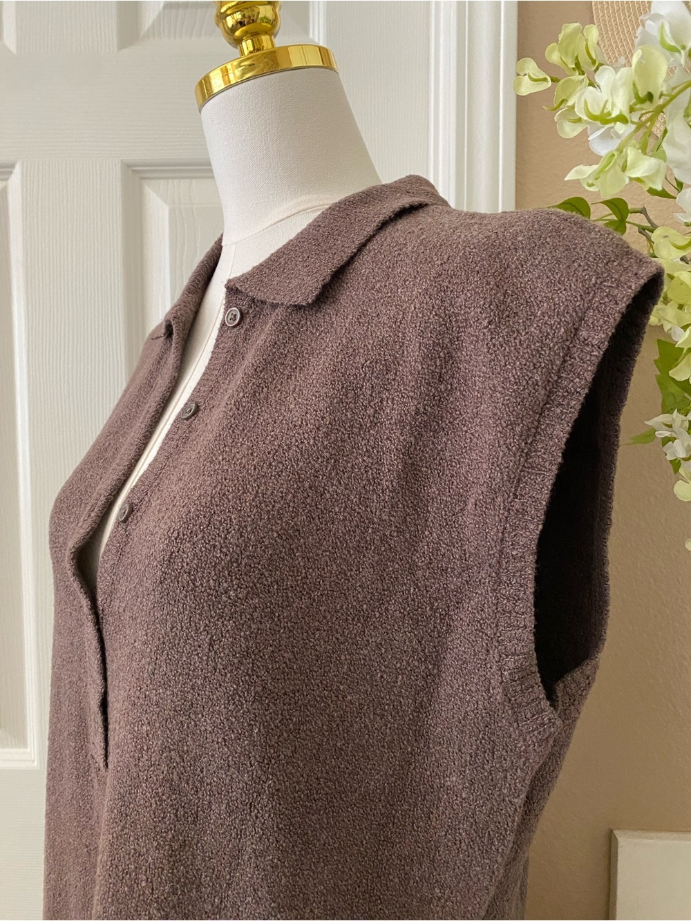 Universal Thread Brown Sleeveless Polo Mini Dress - Picture 4 of 9